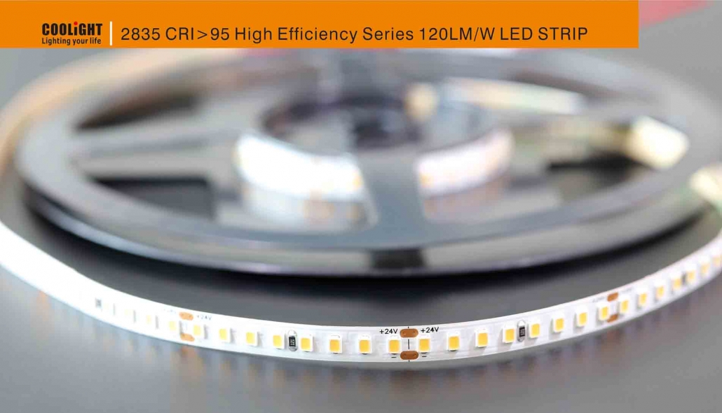 2835 160LED M 24V CRI95 LED Strip 9 6W COOLIGHT